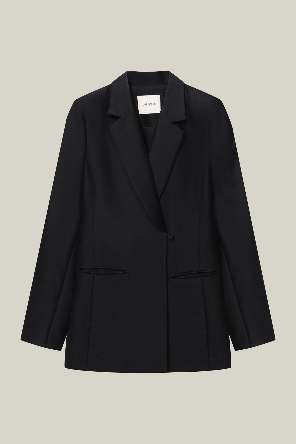 CLASSIC LAPEL BLAZER IN SILK WOOL