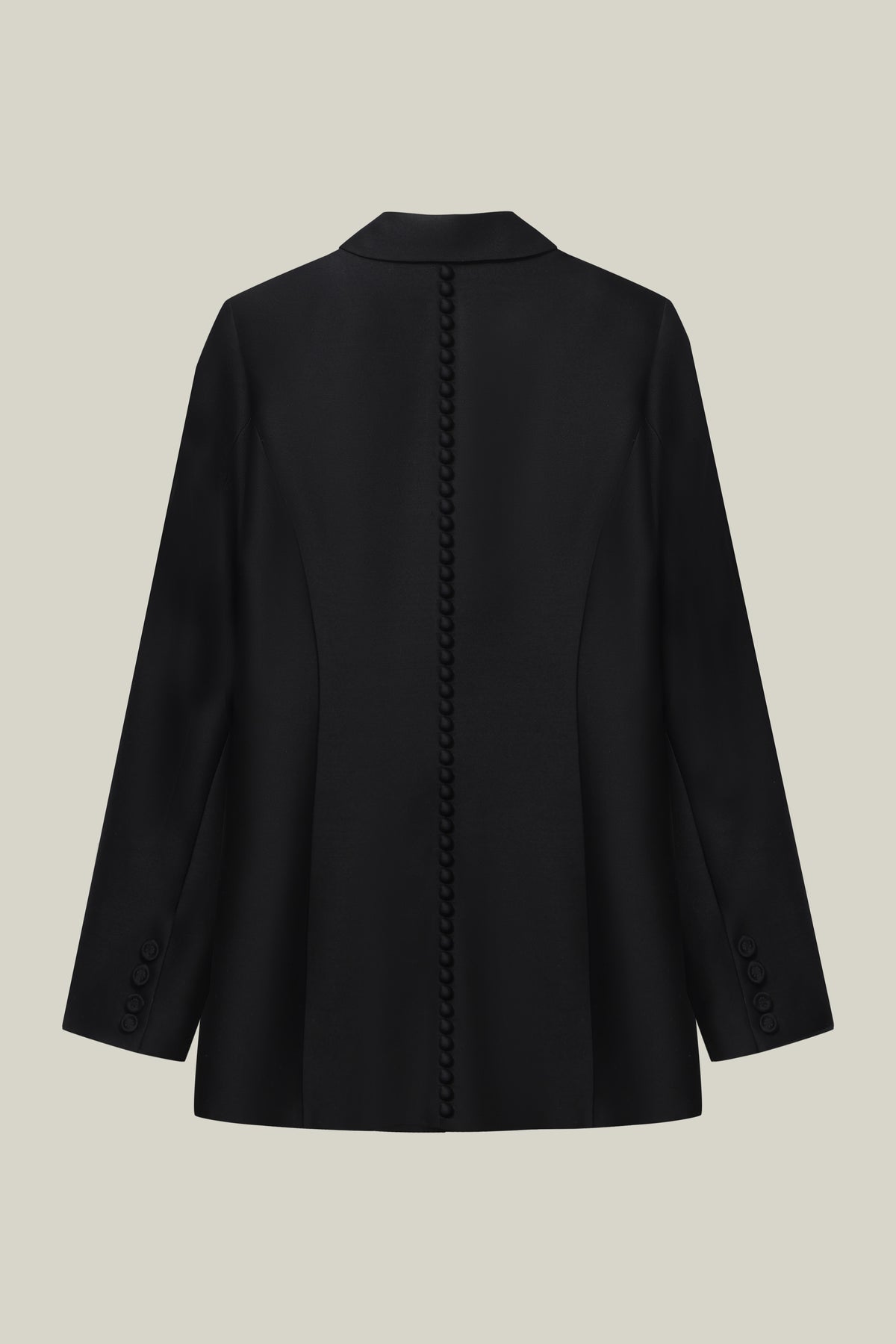 CLASSIC LAPEL BLAZER IN SILK WOOL