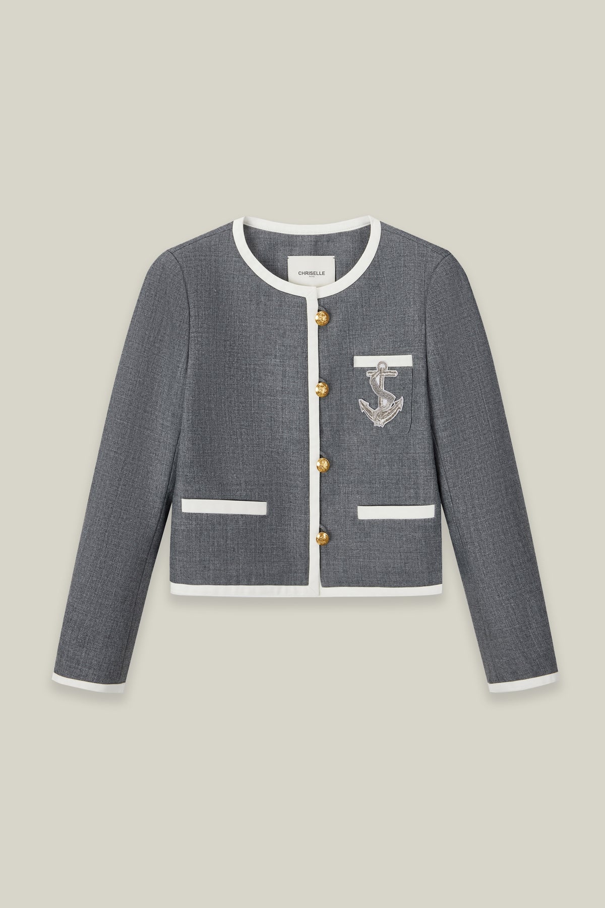 ANCHOR APPLIQUE CHASSEUR JACKETS IN WOOL BLEND